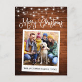 Calligraphisches Holz Leuchten Instant Camera Foto Postkarte (Vorderseite)