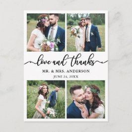 Calligraphy 4 Foto Wedding Foto Vielen Dank Postkarte