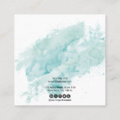 Calligraphy Abstrakt Earring-Logo Quadratische Visitenkarte (Rückseite)