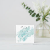 Calligraphy Abstrakt Earring-Logo Quadratische Visitenkarte (Stehend Vorderseite)
