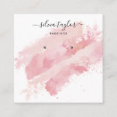 Calligraphy Abstrakt Earring-Logo Quadratische Visitenkarte (Vorderseite)
