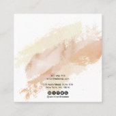 Calligraphy Abstrakt Earring-Logo Quadratische Visitenkarte (Rückseite)