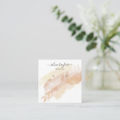 Calligraphy Abstrakt Earring-Logo Quadratische Visitenkarte (Stehend Vorderseite)