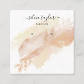 Calligraphy Abstrakt Earring-Logo Quadratische Visitenkarte (Vorderseite)