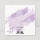 Calligraphy Abstrakt Earring-Logo Quadratische Visitenkarte (Rückseite)