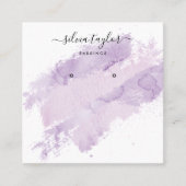 Calligraphy Abstrakt Earring-Logo Quadratische Visitenkarte (Vorderseite)