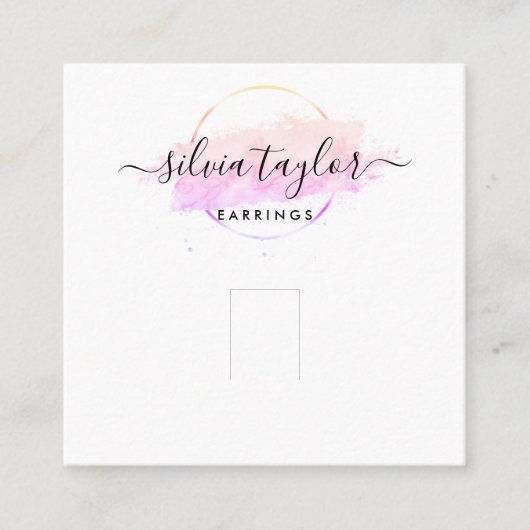 Calligraphy Art Ring Holder Square Business Card Quadratische Visitenkarte (Vorderseite)
