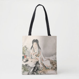 Calligraphy artist by Kōno Bairei Faux Tasche