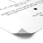 Calligraphy Audio Guest Book Wedding Sign Poster (Ecke)