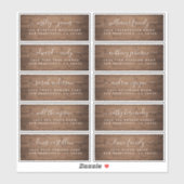 Calligraphy Barn Wood Wedding Guest Address Labels (Blatt)