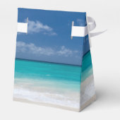 Calligraphy Beach Wedding Favor Boxes Zelt Geschenkschachtel (Rückseite)