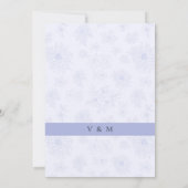 Calligraphy Big Bold "Und" Dusty Blue Wedding Einladung (Rückseite)