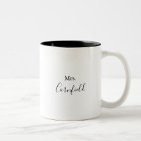 Calligraphy Black and White Mrs. Newlywed Bride