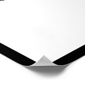 Calligraphy Black Rose Wedding Poster (Ecke)