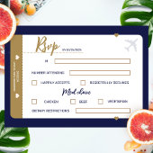 Calligraphy Boarding Pass Hochzeit in Urlaubsort U RSVP Karte