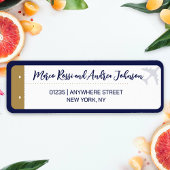 Calligraphy Boarding Pass Wedding Rücksendeadresse