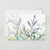 Calligraphy Botanical Wedding Vielen Dank Dankeskarte (Rückseite)