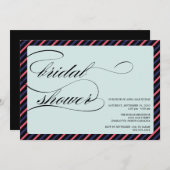 {calligraphy} bridal shower einladung (Vorne/Hinten)