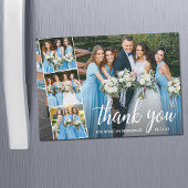 Calligraphy Bridesmaid Danke Magnet Card