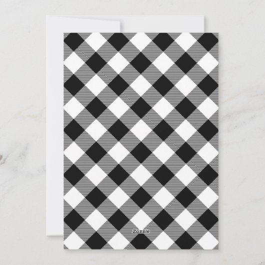 Calligraphy Buffalo Kariert 6 Foto Weihnachten (Rückseite)