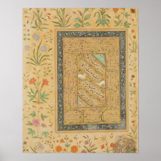 Calligraphy by the Iranian master Ali al-Mashhadi Poster (Vorne)