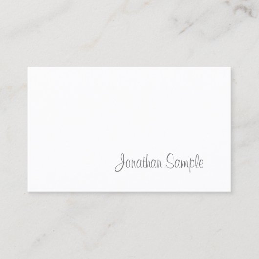 Calligraphy Chic Design Minimalistisch Schlicht Tr Visitenkarte (Vorderseite)