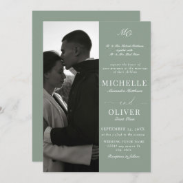 Calligraphy Classic Foto Elegante Hochzeit Einladung