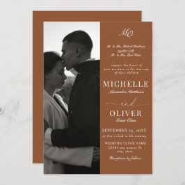 Calligraphy Classic Foto Elegante Hochzeit Einladung