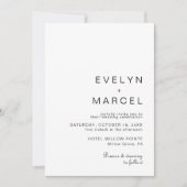 Calligraphy Classic Minimalistisch Wedding Einladu Einladung (Vorderseite)