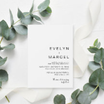 Calligraphy Classic Minimalistisch Wedding Einladu