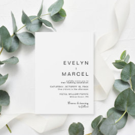 Calligraphy Classic Minimalistisch Wedding Einladu Einladung