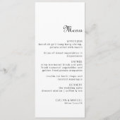 Calligraphy Classic Minimalistisch Wedding Menu Menükarte (Vorderseite)