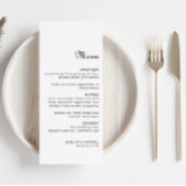 Calligraphy Classic Minimalistisch Wedding Menu Menükarte