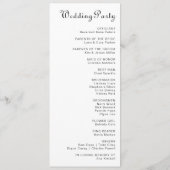 Calligraphy Classic Minimalistisch Wedding Program Programm (Rückseite)