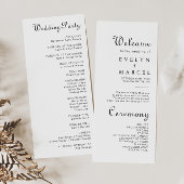 Calligraphy Classic Minimalistisch Wedding Program Programm