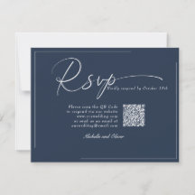 Calligraphy Classic Modern Wedding QR Code UAWG
