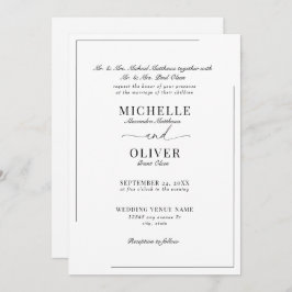 Calligraphy Classic Moderne Einladungen für Hochze