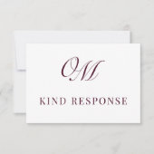 Calligraphy Classic Moderne Hochzeit RSVP Karte (Vorderseite)