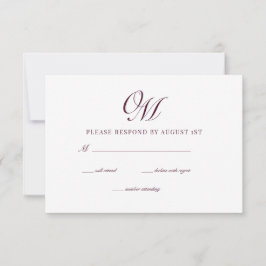 Calligraphy Classic Moderne Hochzeit RSVP Karte