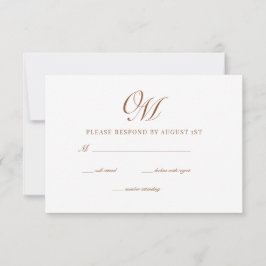 Calligraphy Classic Moderne Hochzeit RSVP Karte