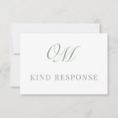 Calligraphy Classic Moderne Hochzeit RSVP Karte (Vorderseite)