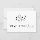 Calligraphy Classic Moderne Hochzeit RSVP Karte (Vorderseite)