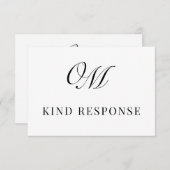 Calligraphy Classic Moderne Hochzeit RSVP Karte (Vorne/Hinten)