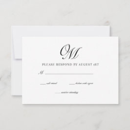 Calligraphy Classic Moderne Hochzeit RSVP Karte