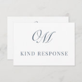 Calligraphy Classic Moderne Hochzeit RSVP Karte (Vorne/Hinten)