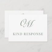 Calligraphy Classic Moderne Hochzeit RSVP Karte (Vorne/Hinten)