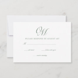 Calligraphy Classic Moderne Hochzeit RSVP Karte