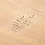 Calligraphy Classy Wedding Acryleinladungen (Ablage )