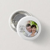 Calligraphy Custom Photo Birthday For Nephew Button (Vorne & Hinten)