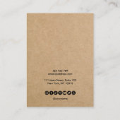 Calligraphy Earring Necklace-Grafikkarte Visitenkarte (Rückseite)
